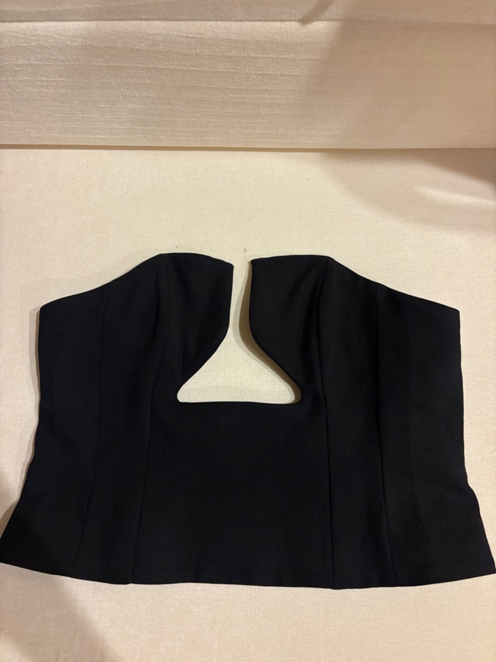 Black Strapless Cutout Bustier Top! Brand New